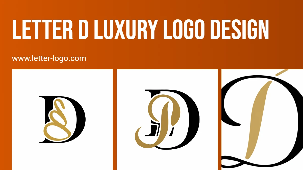 creative letter d luxury logo design ideas