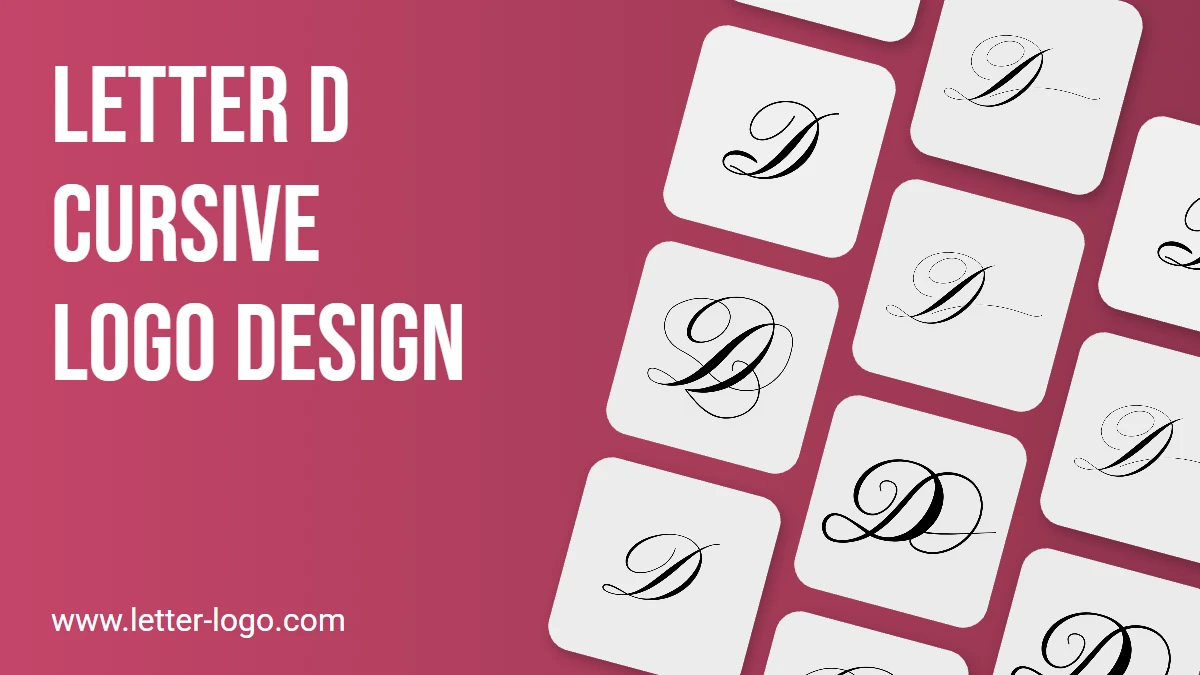 letter d cursive logo design collection