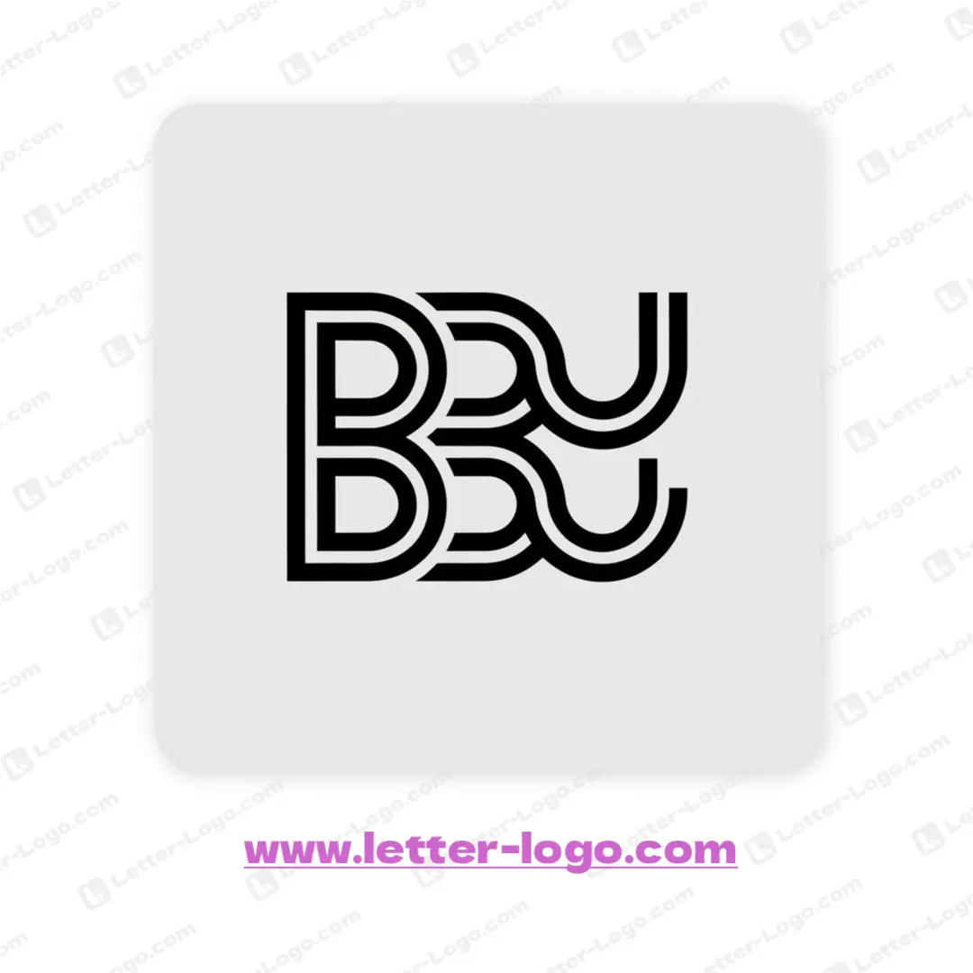 letter bbu logo design
