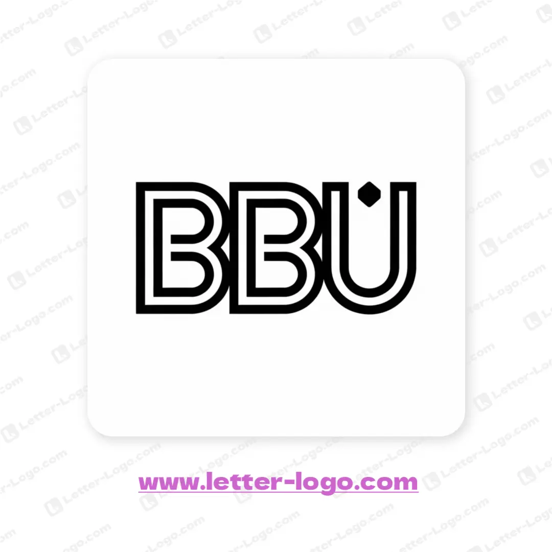 letter bbu logo vector