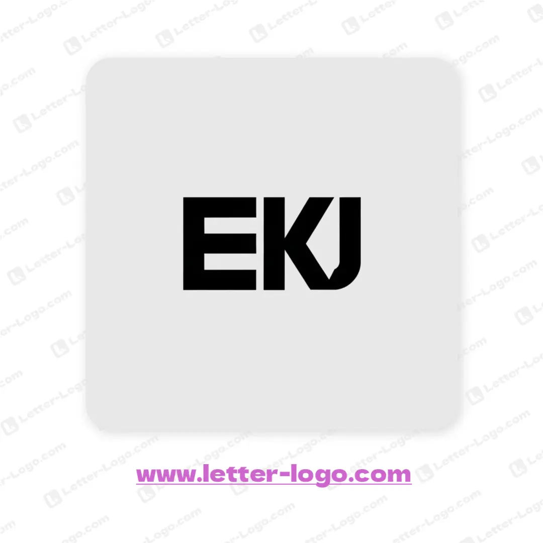 letter ekj logo design
