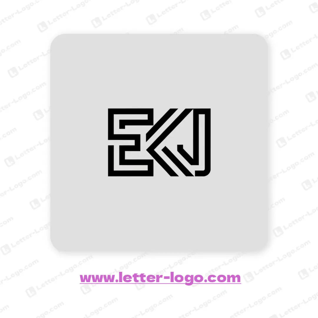 letter ekj logo icon