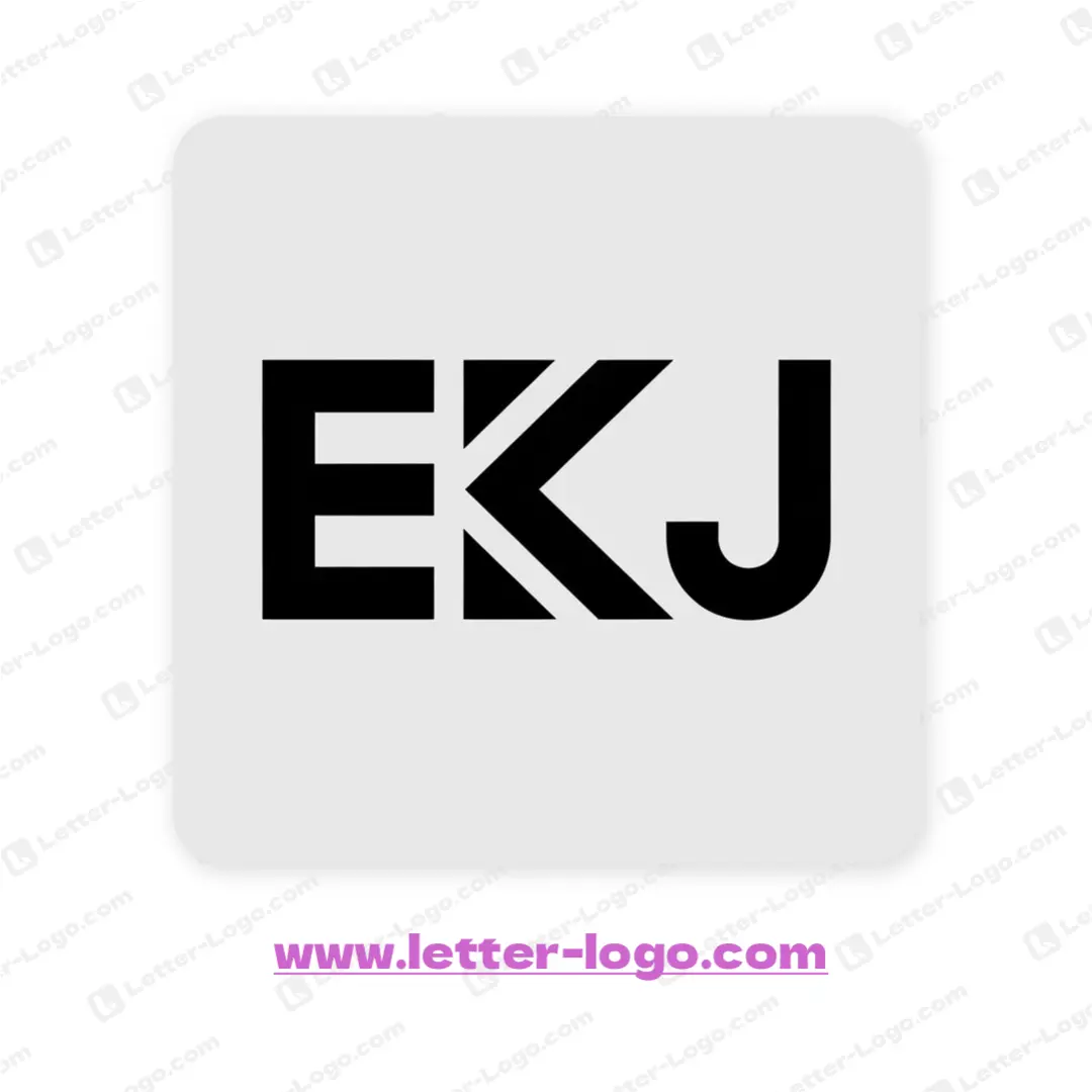 letter ekj logo minimalist