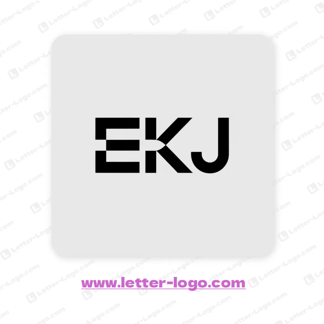 letter ekj logo modern