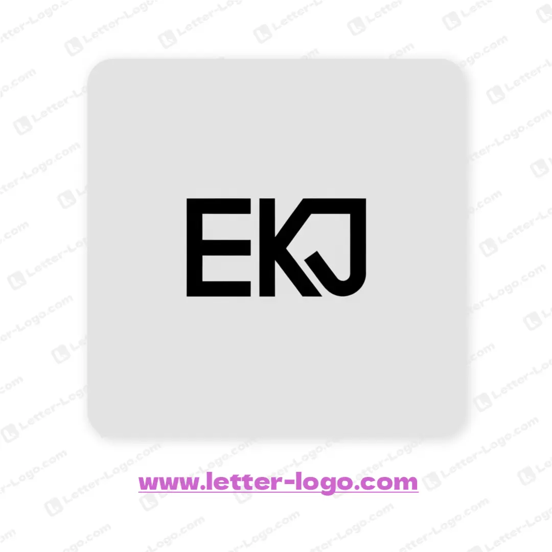 letter ekj logo unique
