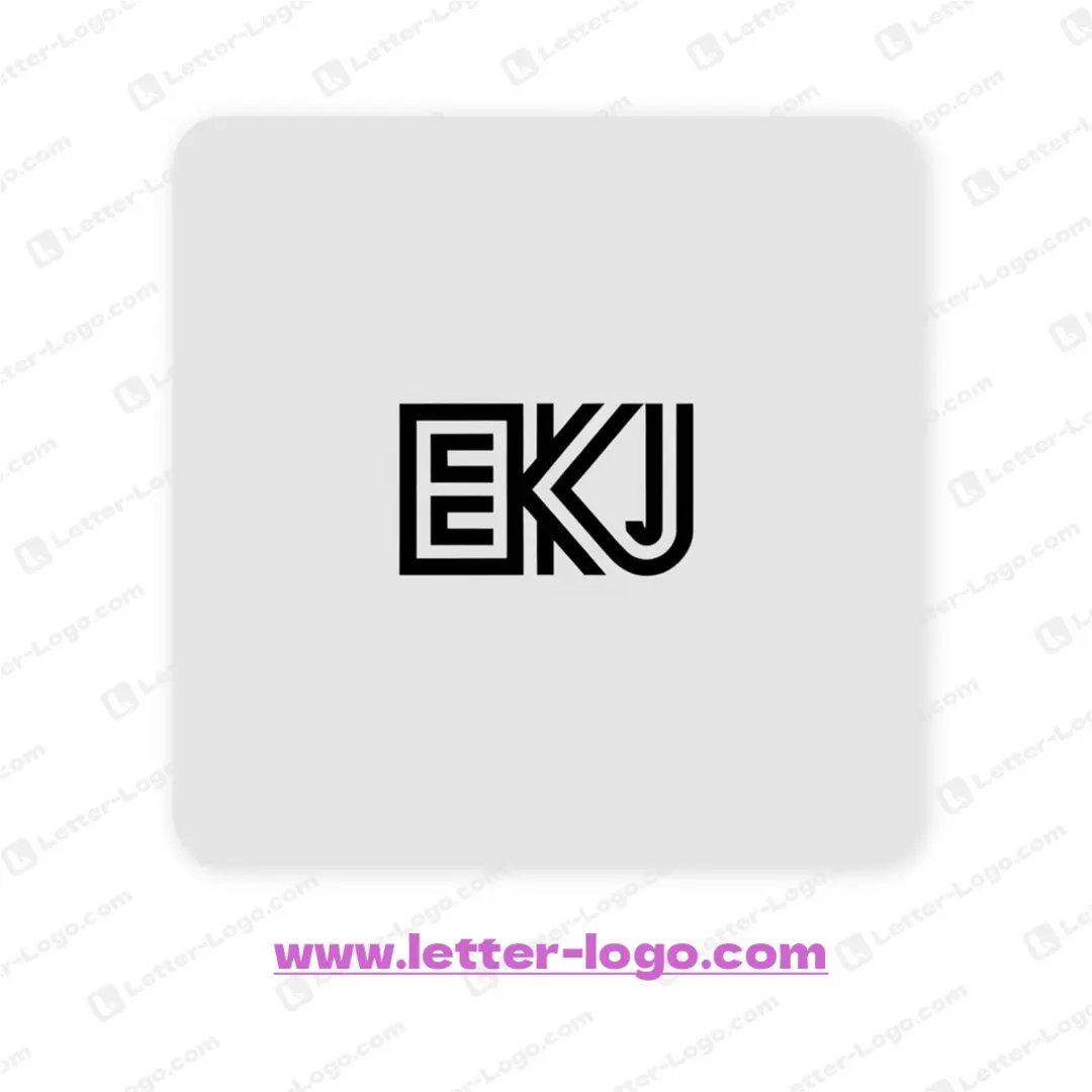 letter ekj logo vector