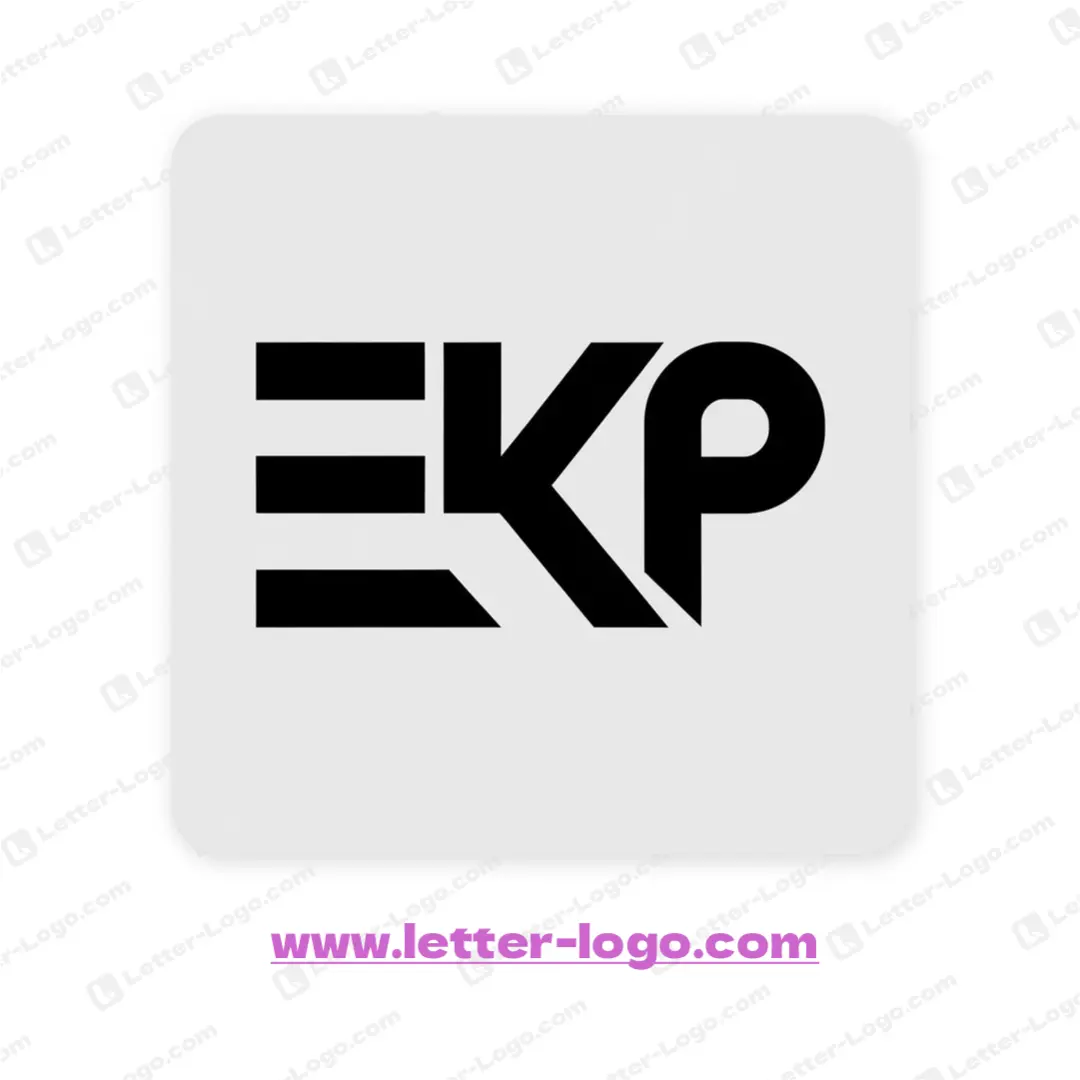 letter ekp logo icon