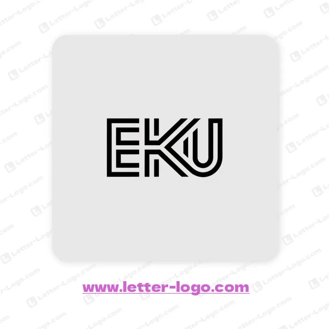 letter eku logo modern