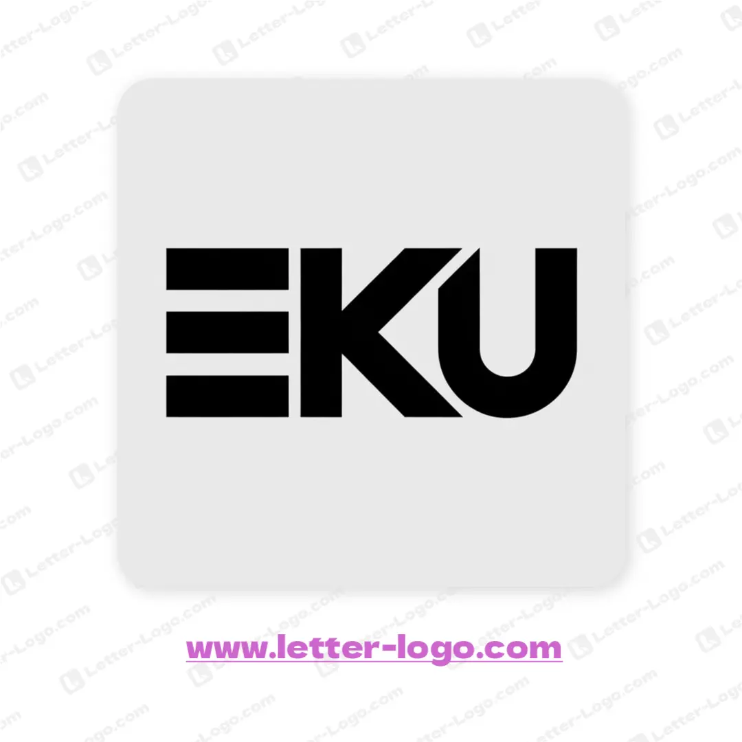 letter eku logo unique