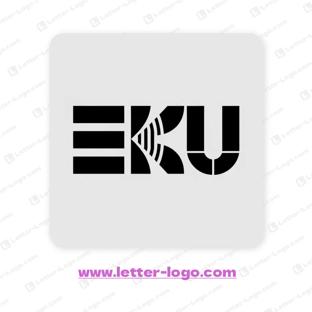 letter eku logo vector