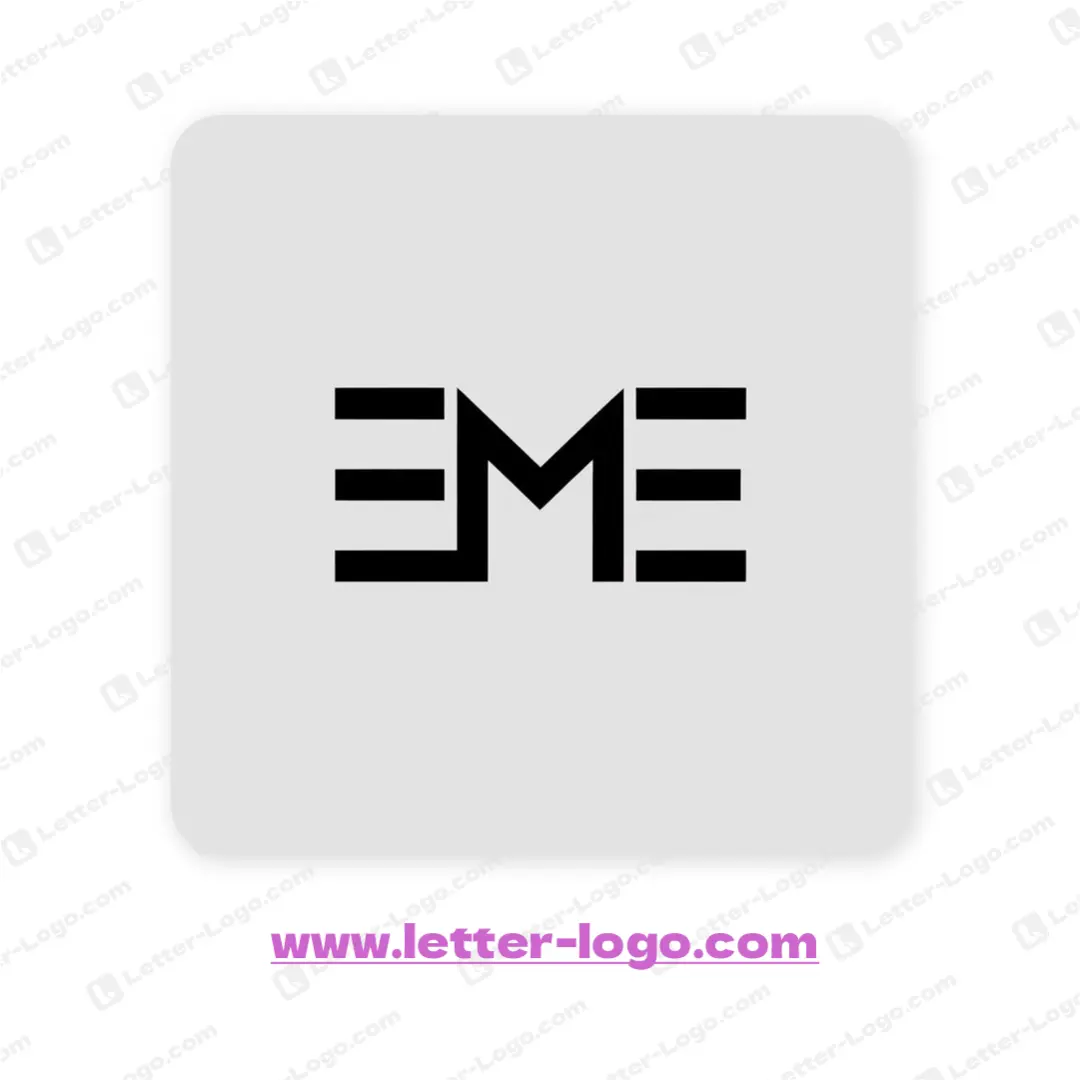 letter eme logo minimalist