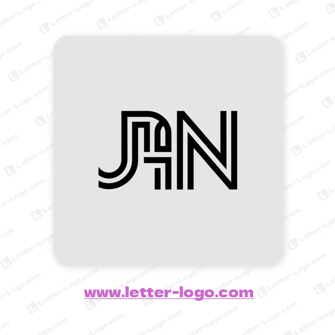 letter jan logo minimalist