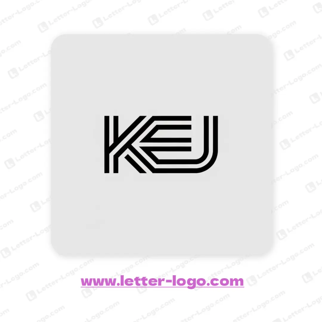 letter kej logo design