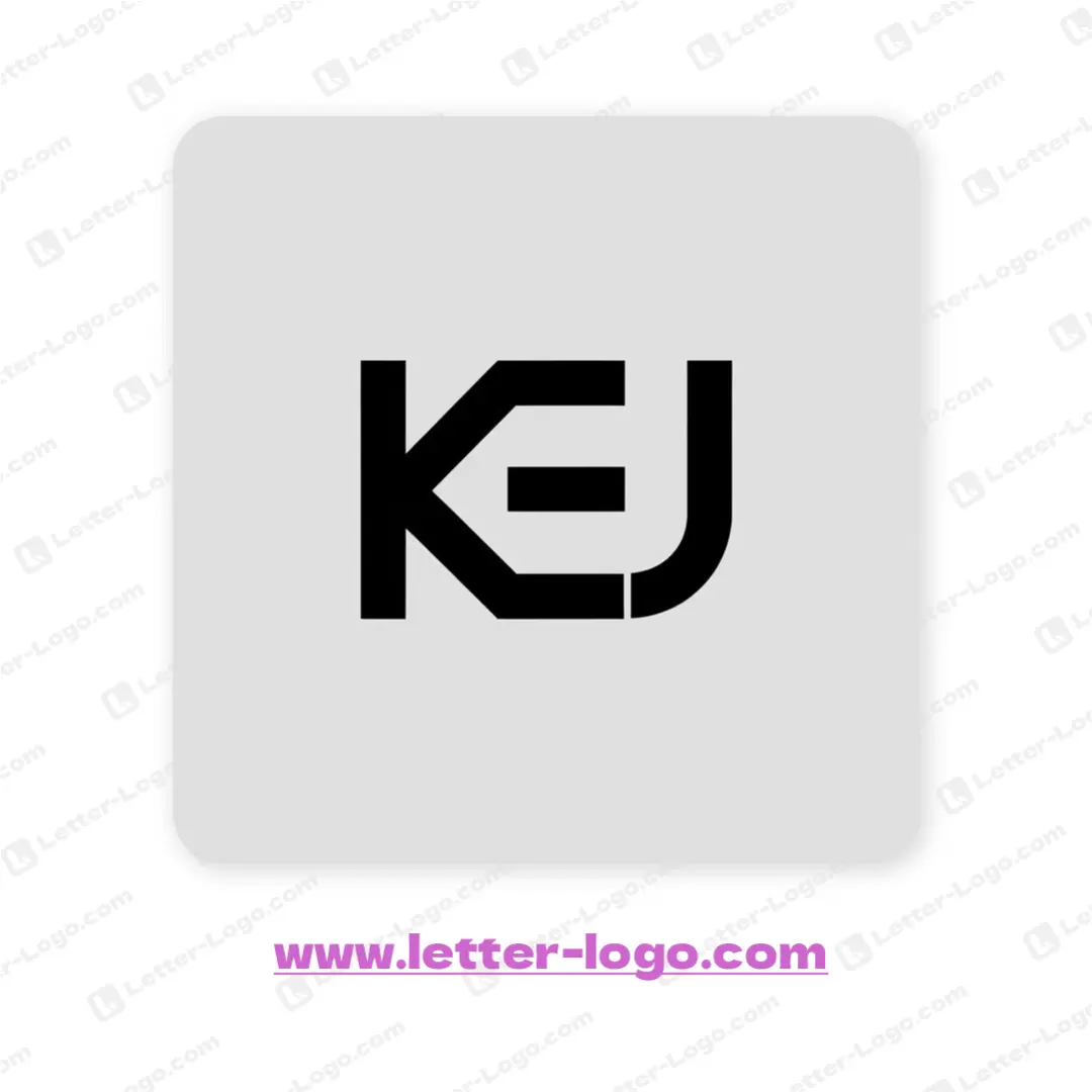 letter kej logo minimalist