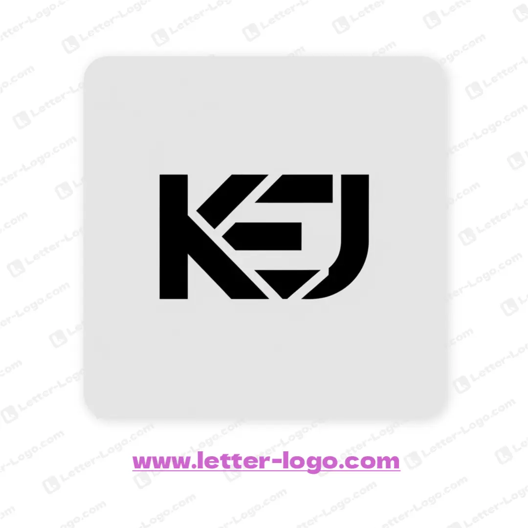 letter kej logo unique