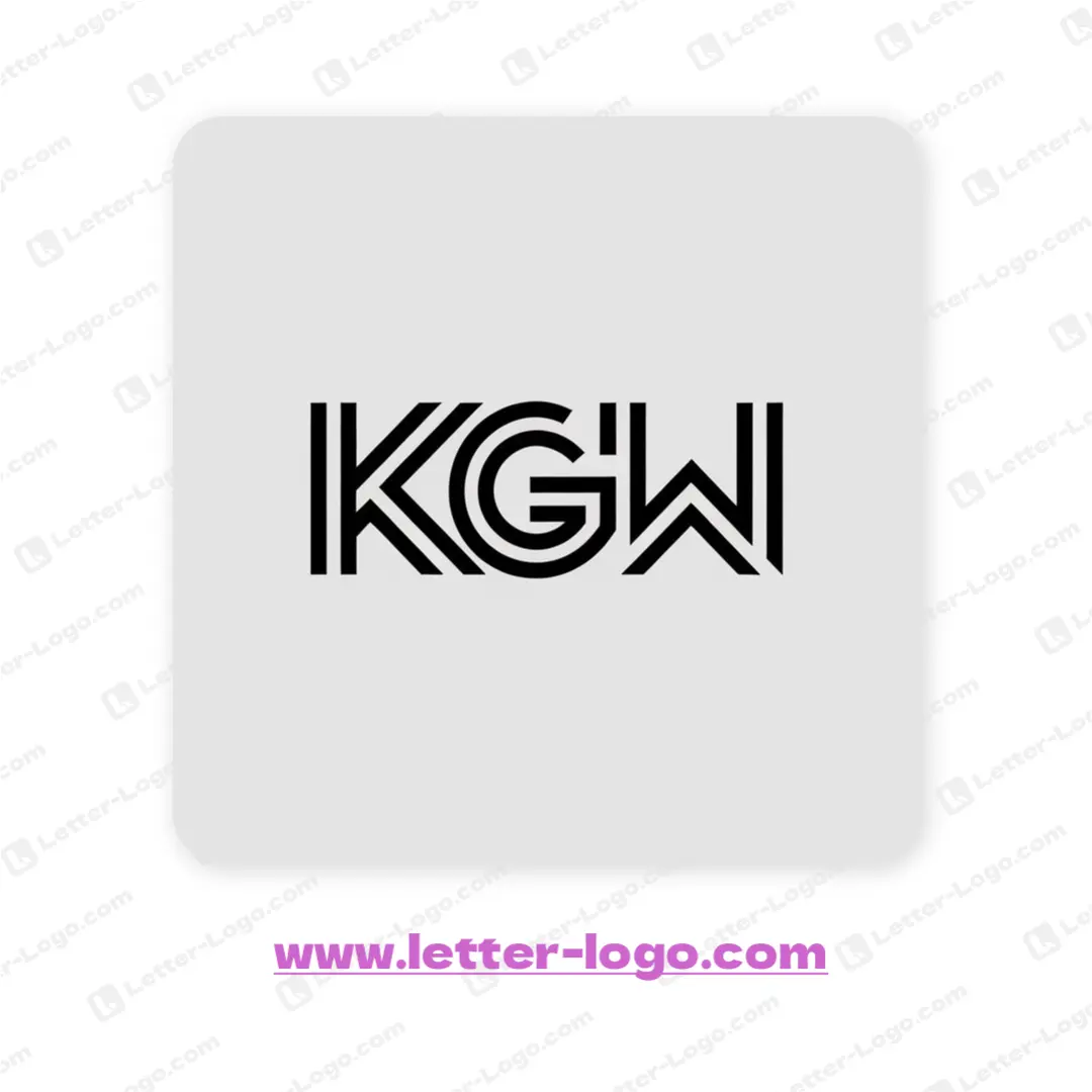 letter kgw logo minimalist
