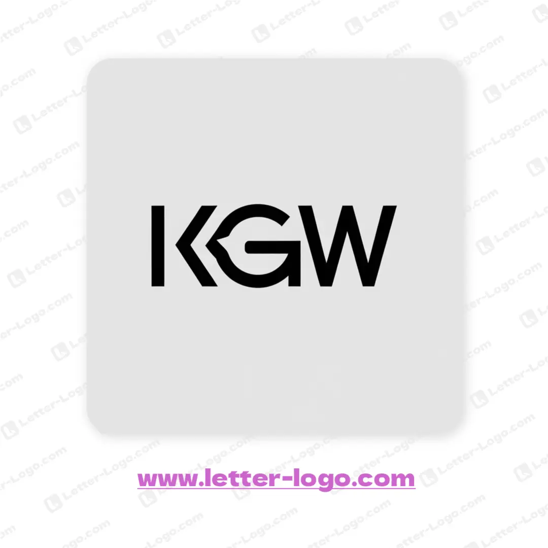 letter kgw logo modern