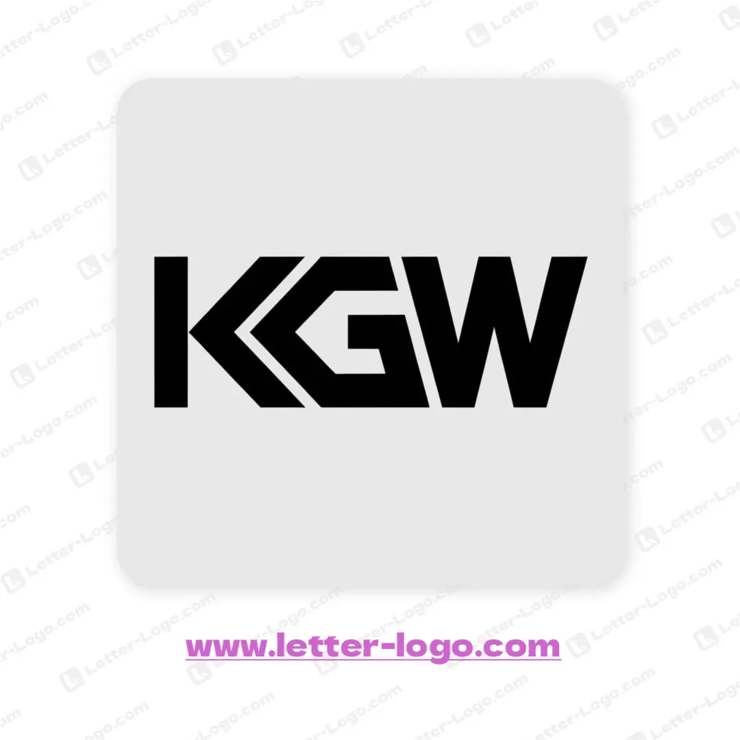letter kgw logo vector