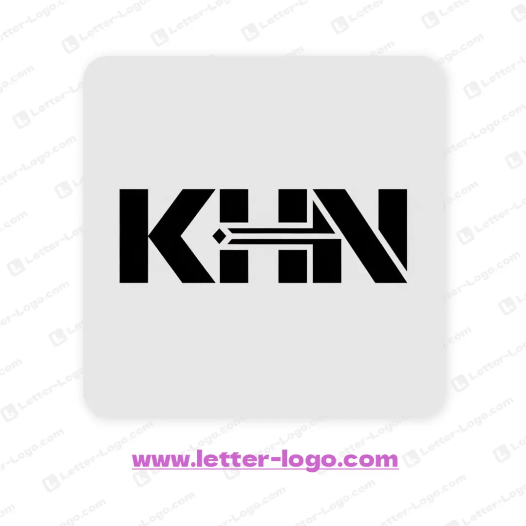 letter khn logo design