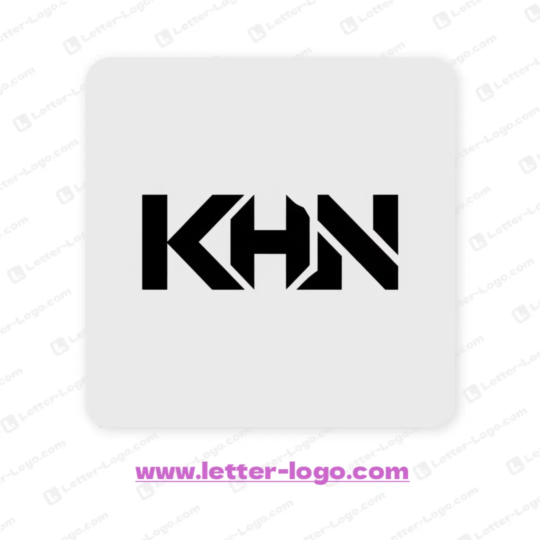 letter khn logo minimalist