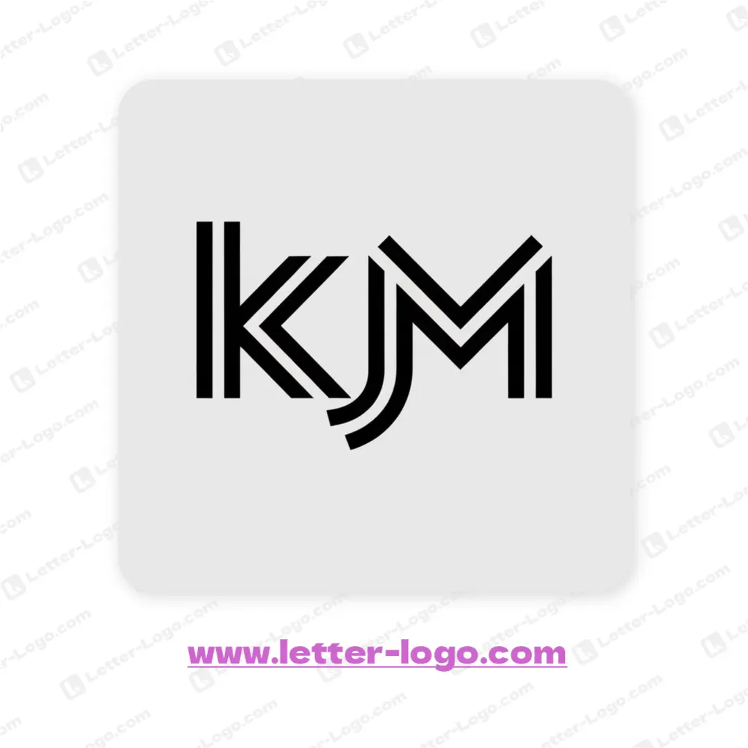 letter kjm logo design