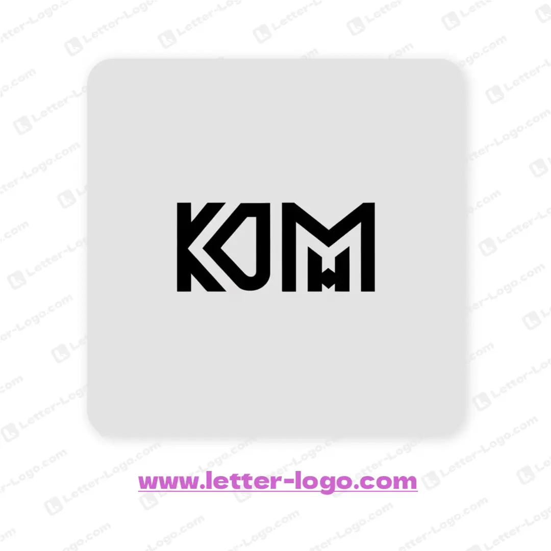 letter kjm logo minimalist