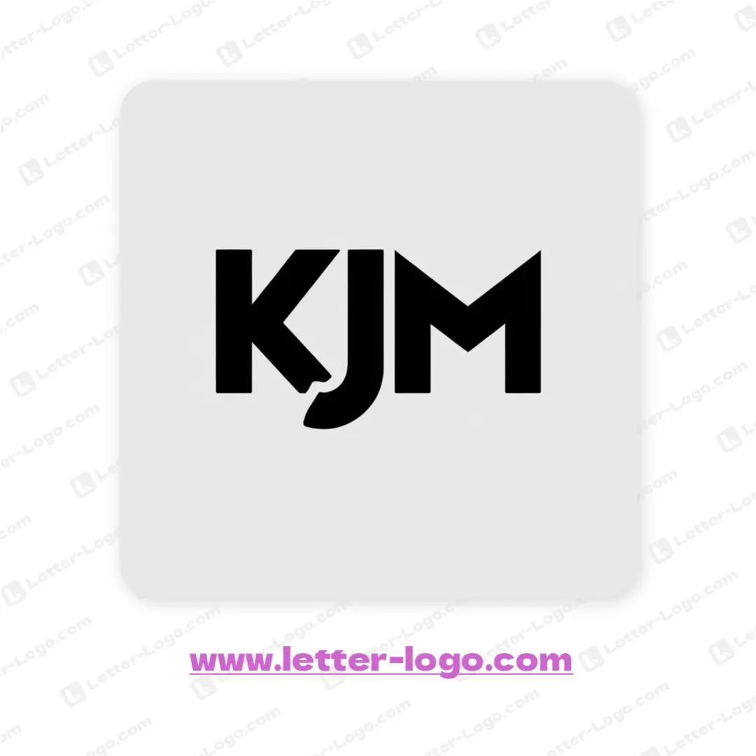 letter kjm logo modern