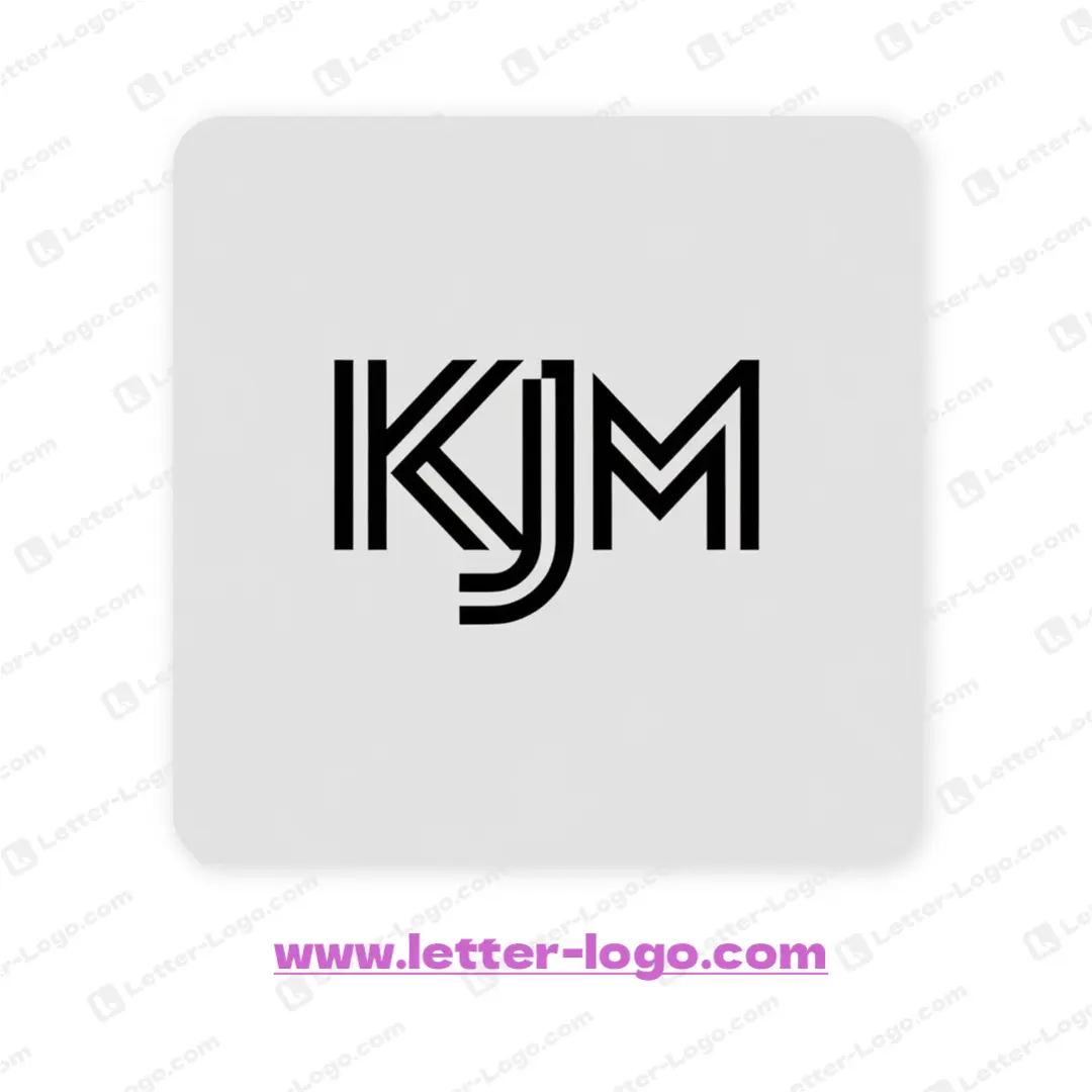 letter kjm logo unique
