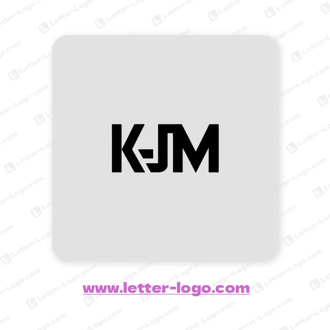 letter kjm logo vector