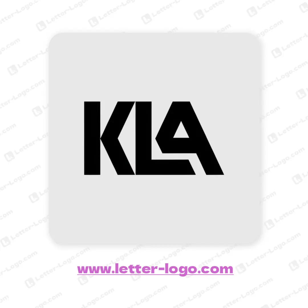 letter kla logo minimalist