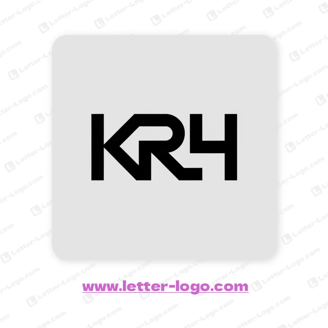 letter krh logo design