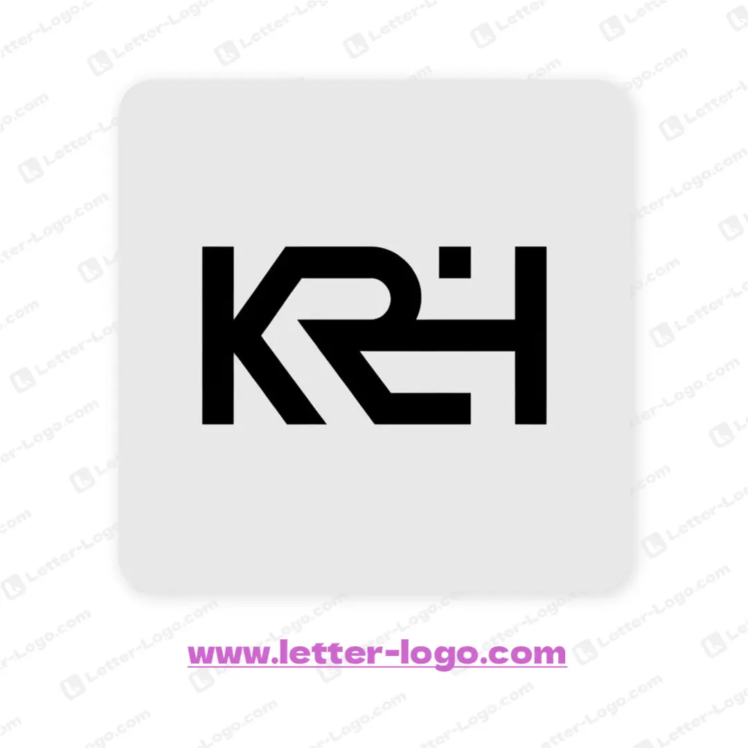 letter krh logo minimalist
