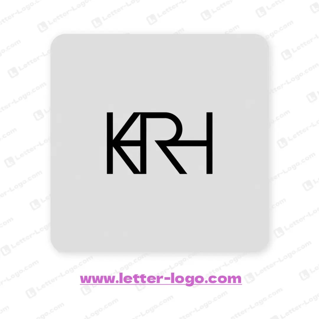 letter krh logo modern
