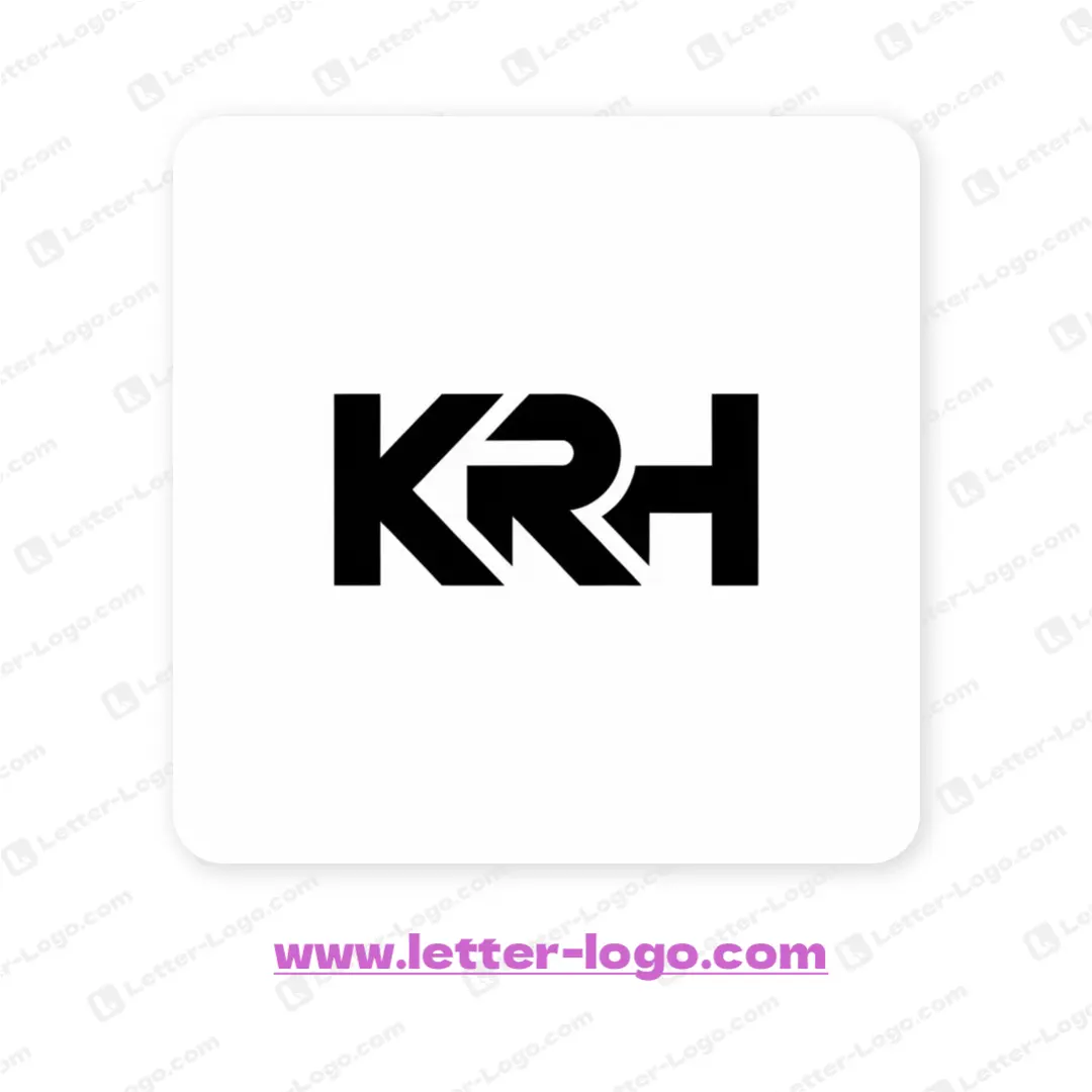 letter krh logo unique