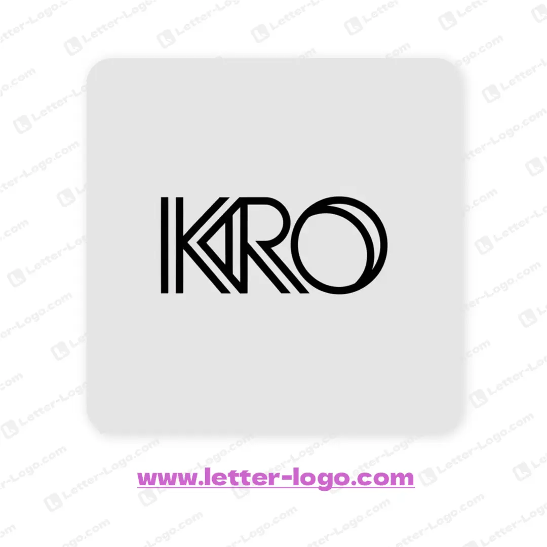letter kro logo unique