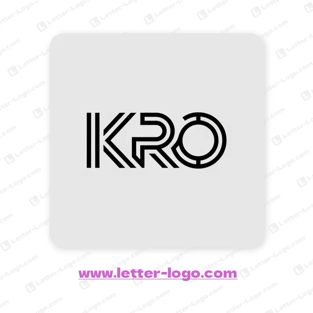 letter kro logo vector