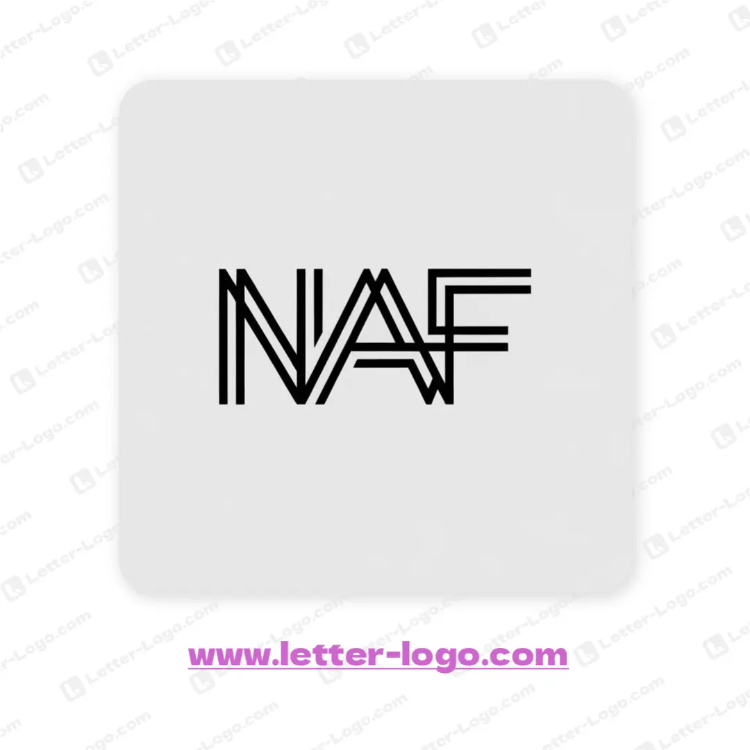letter naf logo minimalist