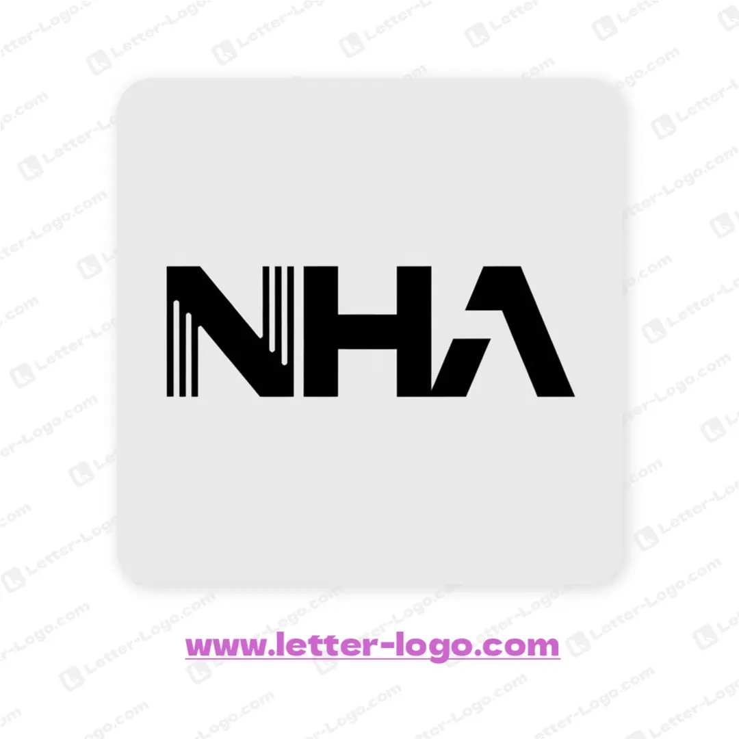 letter nha logo minimalist