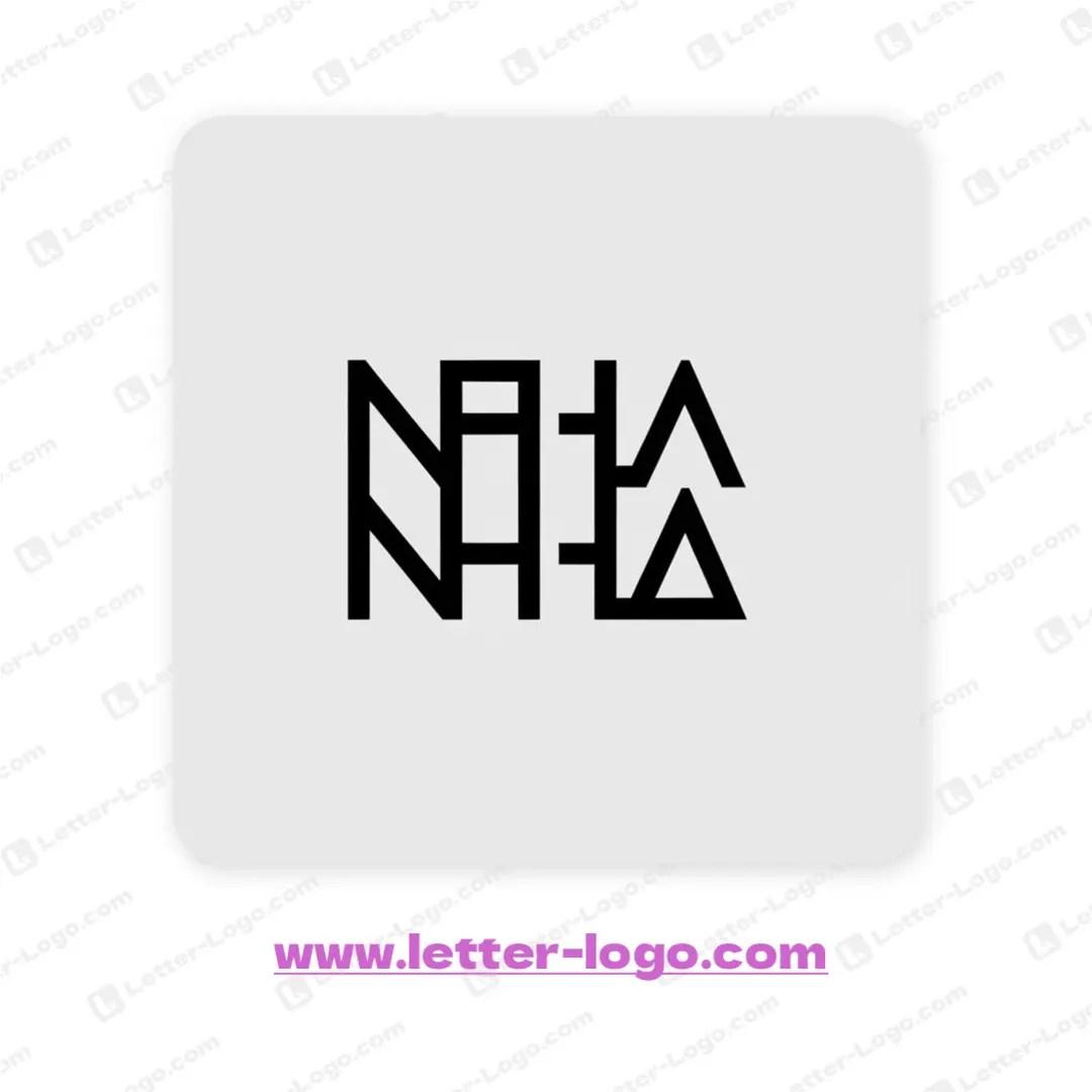 letter nha logo unique