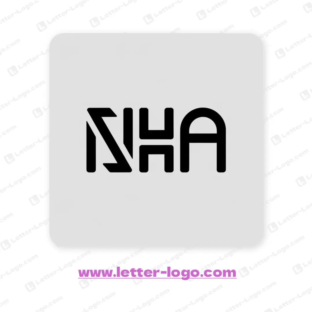 letter nha logo vector