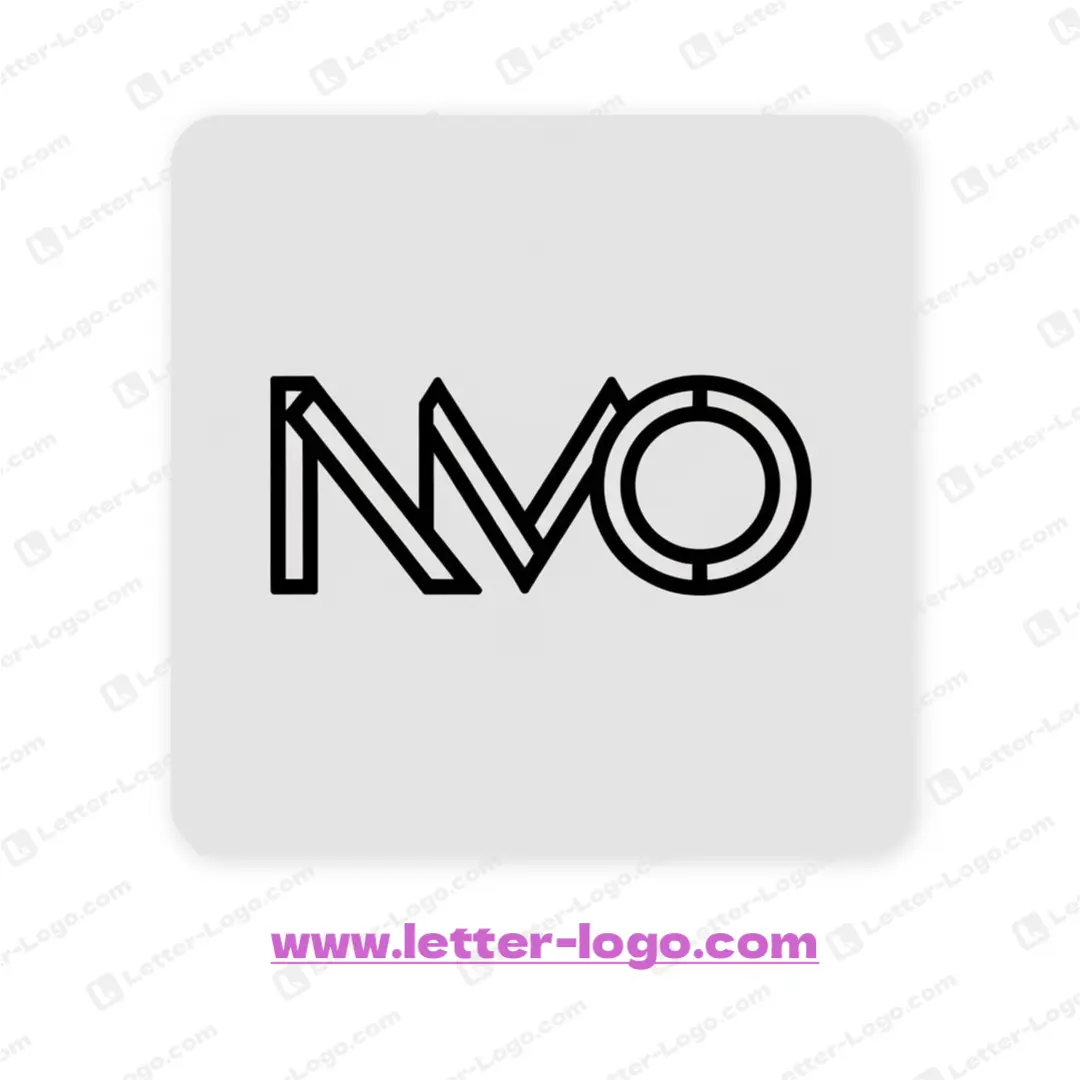 letter nmo logo minimalist