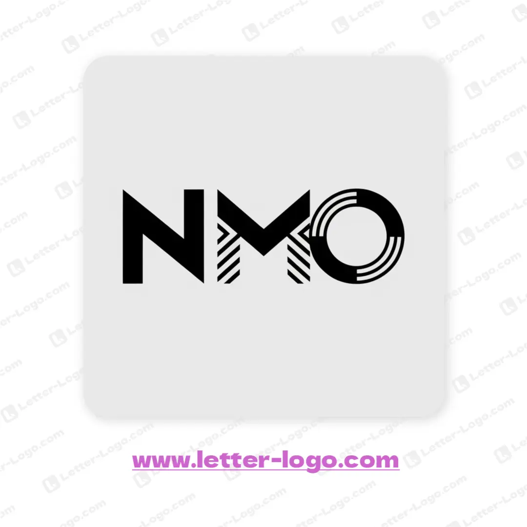 letter nmo logo unique