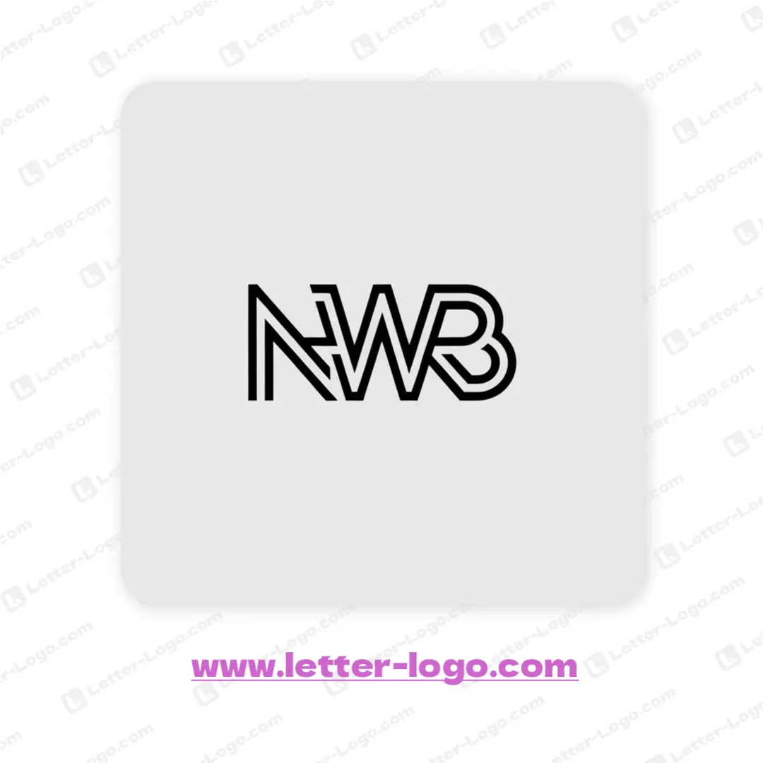 letter nwb logo modern