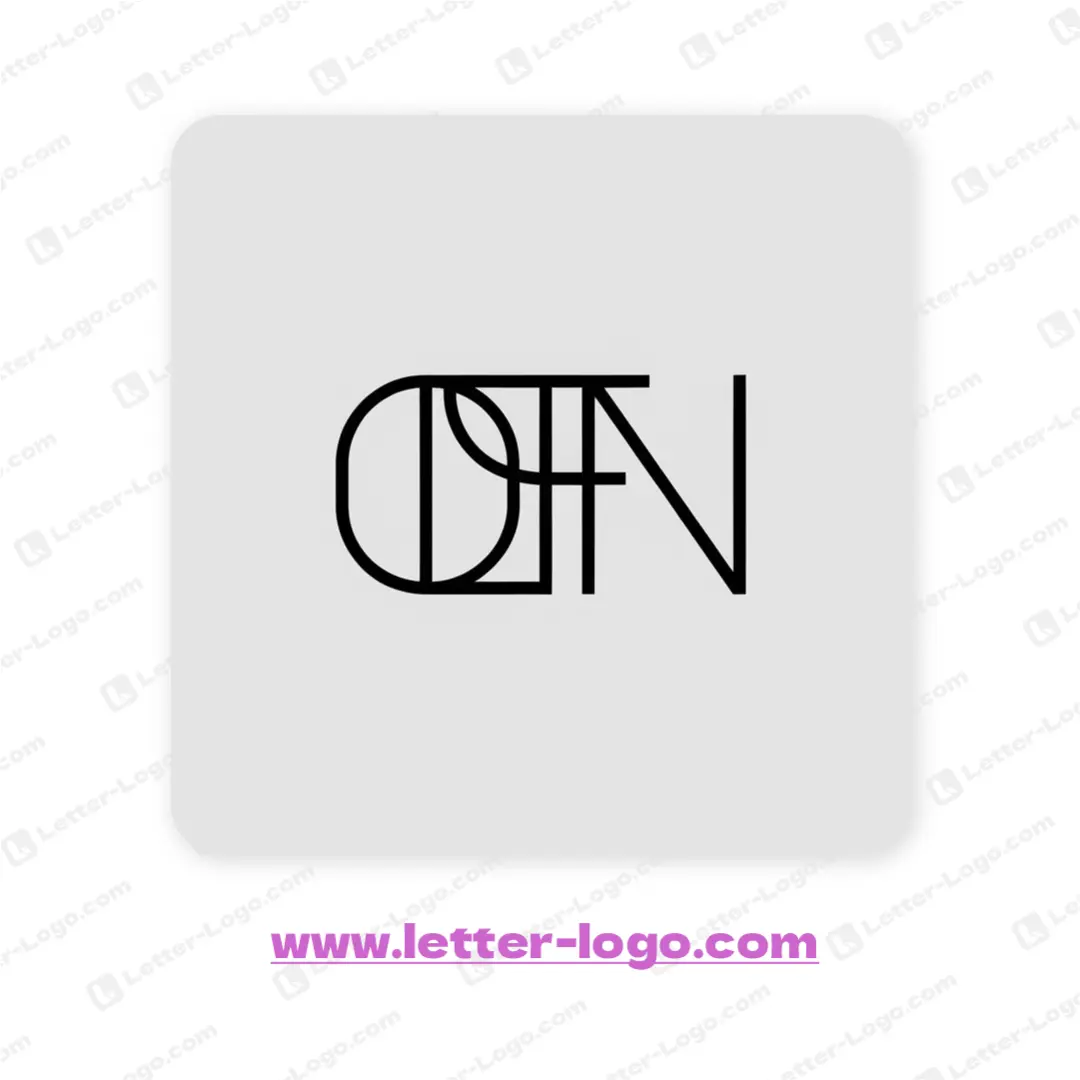 letter ofn logo design