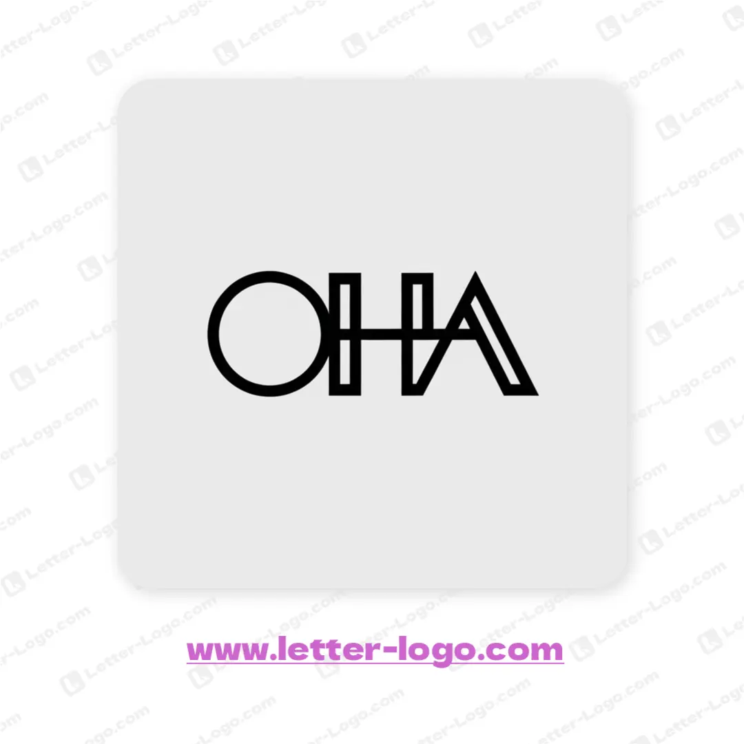 letter oha logo creative