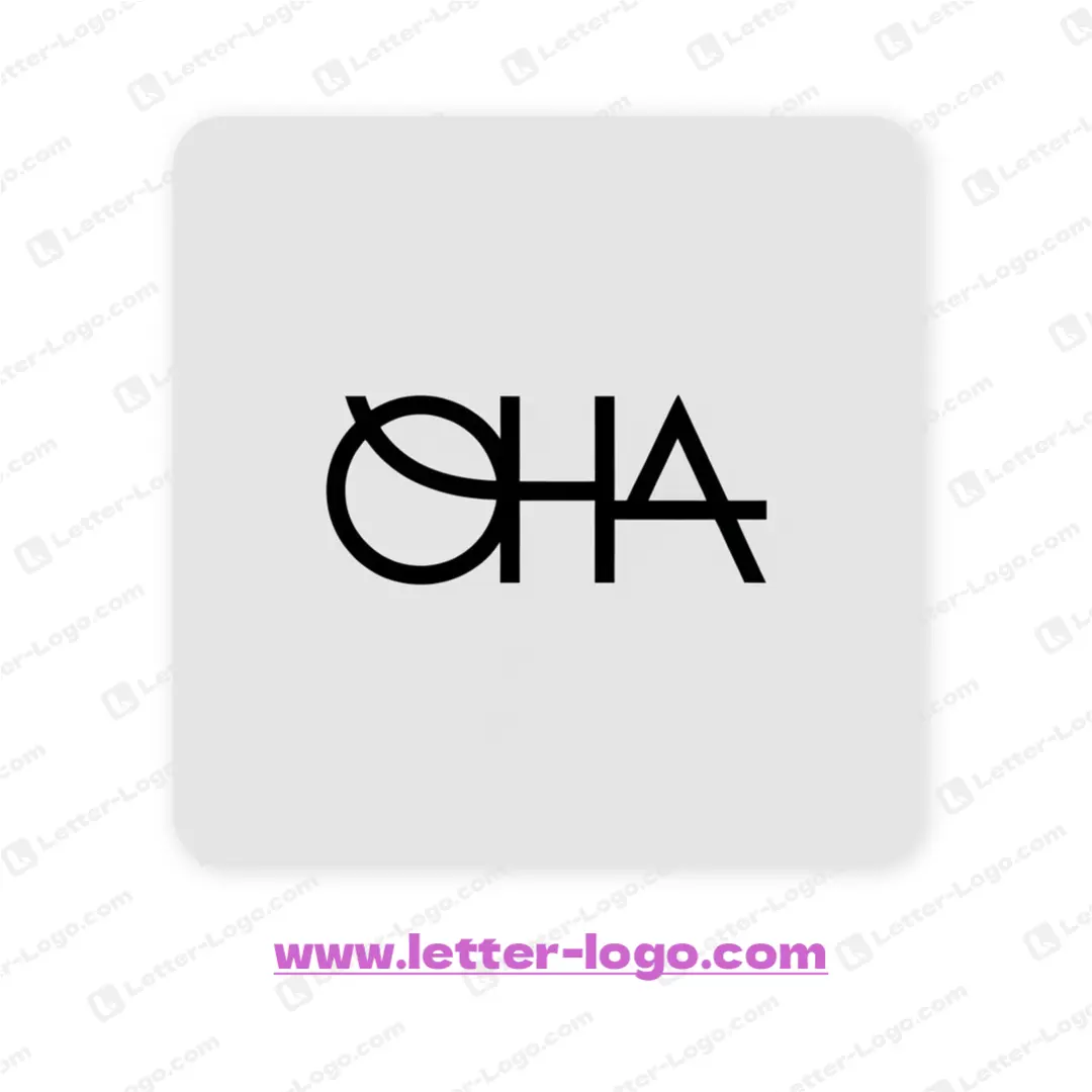 letter oha logo design