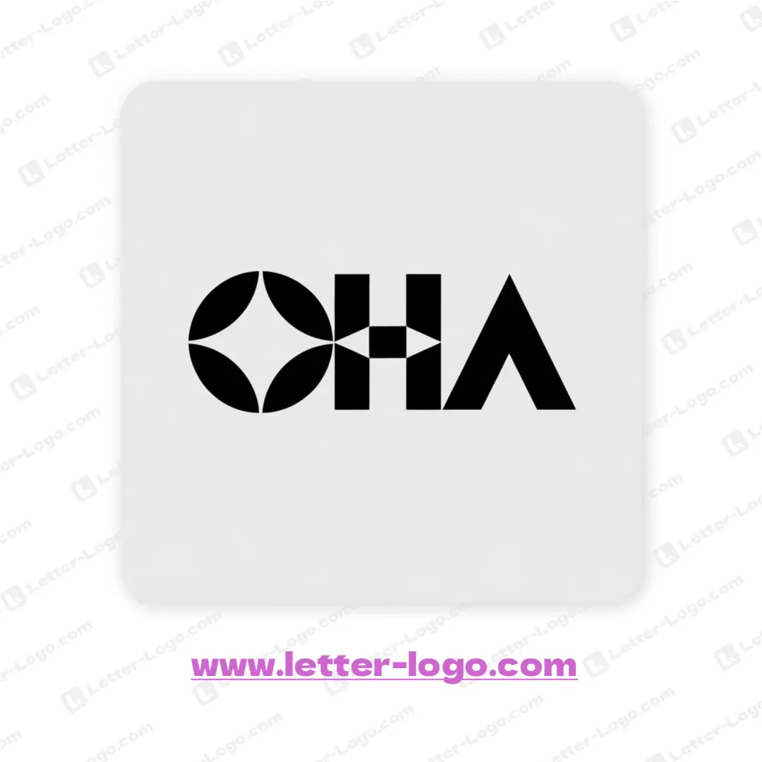 letter oha logo icon