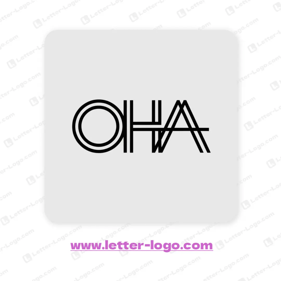letter oha logo modern