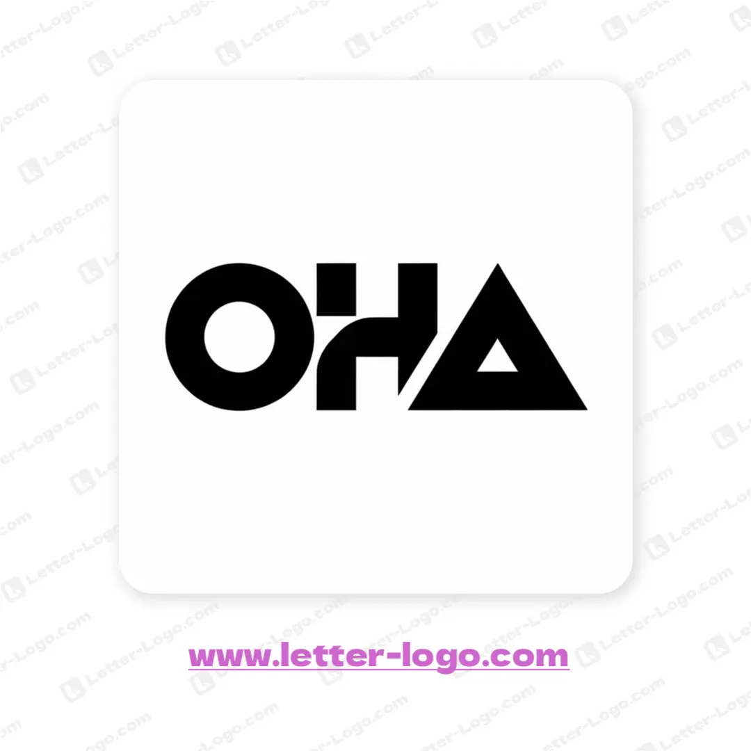 letter oha logo unique
