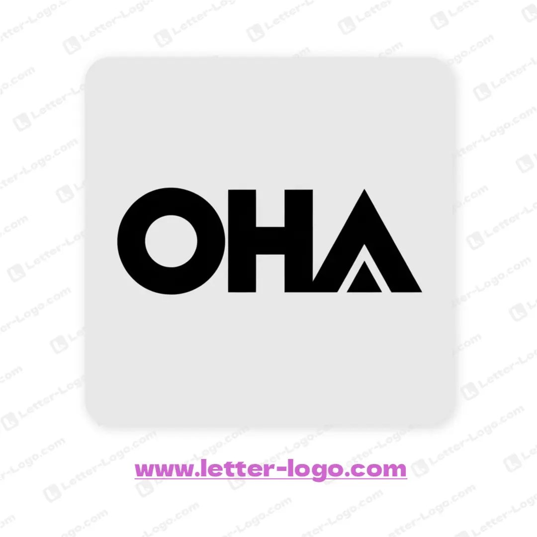 letter oha logo vector